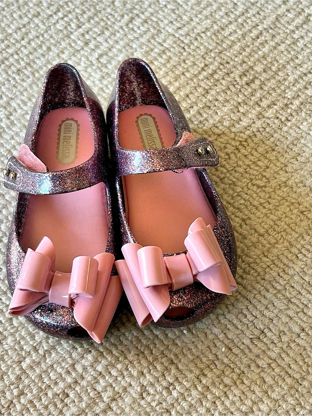 Melissa Glitter Bow Mary Jane Dress Shoes